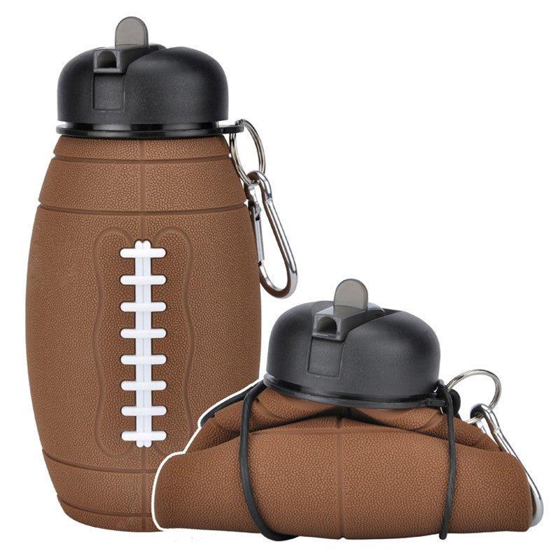 lapsible Sports Water Bottle Reusable Leak-proof Portable Football Water Bottle For All Sport